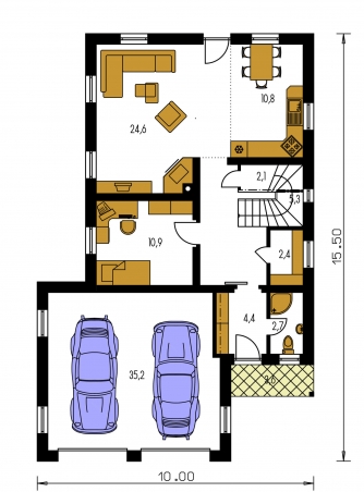 Mirror image | Floor plan of ground floor - TREND 272